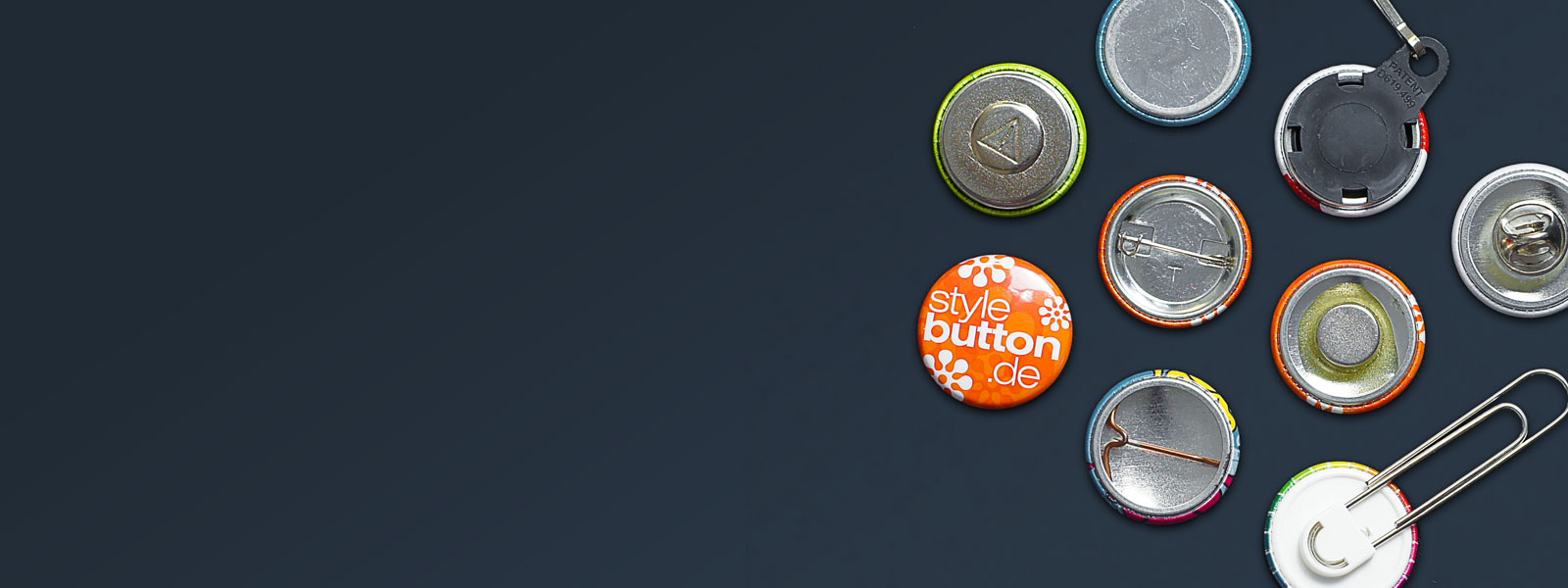 25 mm Buttons mit verschiedenen Befestigungen kaufen