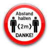 Abstand halten! Button 1 SARS COV 2