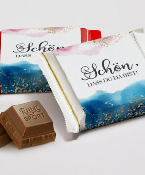 Ritter Sport Mini mit Banderole Blue Pink Wrapper
