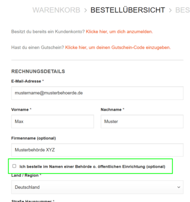 stylebutton bittet öffentlichen Einrichtungen den Kauf auf Rechnung ab der ersten Bestellung